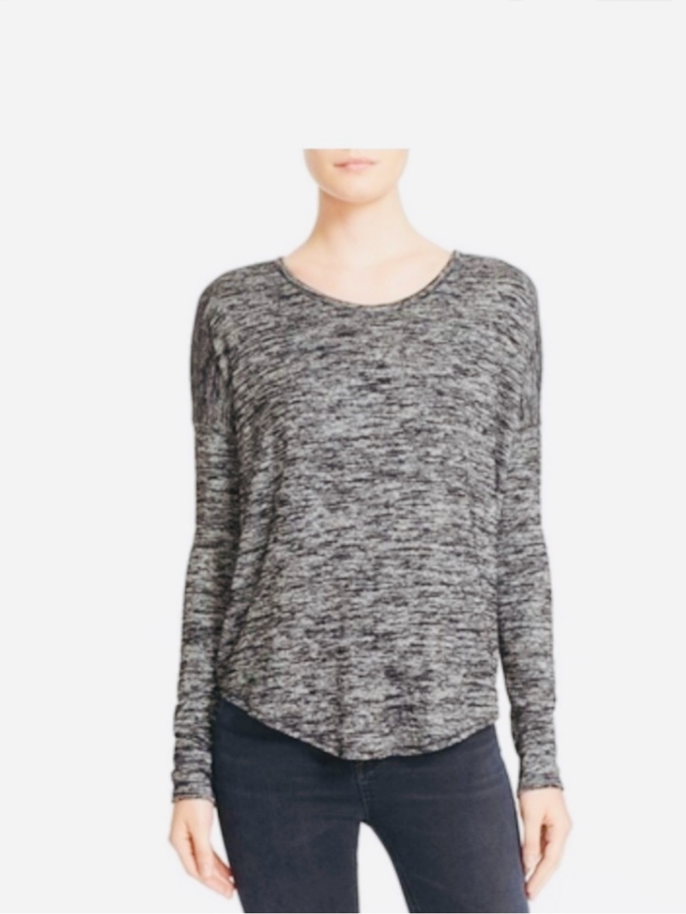 rag & bone Heather Gray Crew Neck Top